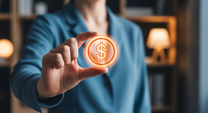 Cryptocurrency arbitrage transaction processing or high frequency algorithmic trading system monitoring via interactive virtual dashboard managed by financial data analyst typing on laptop
