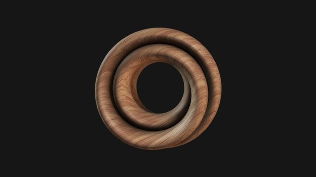 A drag and drop 3D carved wooden style shape with alpha that spins on a loop.
