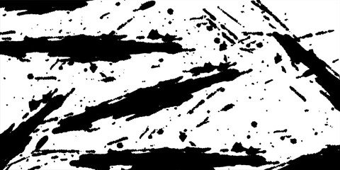 Obraz premium Vector black line, grunge brush strokes ink paint isolated on white background.