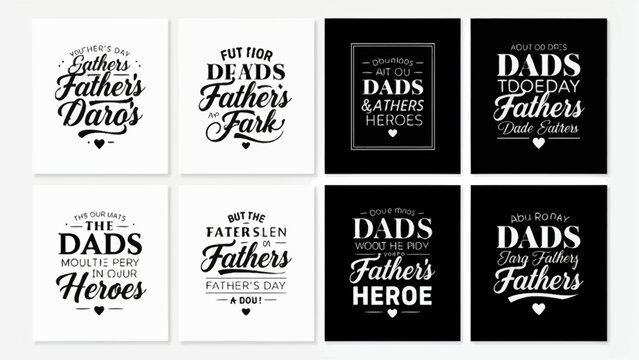 Father's Day typography, Dads quotes, Hero badges, Black and white stickers