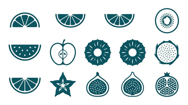   orange slice silhouette  lemon slice silhouette  lime slice silhouette  kiwi slice silhouette  watermelon slice silhouette  apple slice silhouette  pineapple slice silhouette  dragon fruit slice 