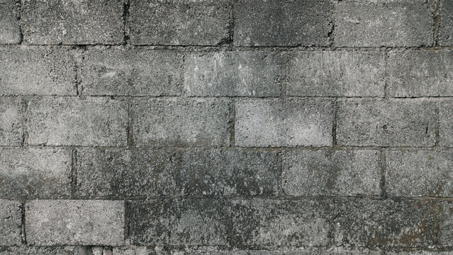 Grey concrete block wall texture background
