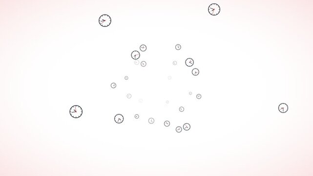 Time Clocks Tunnel Passage Abstract Motion Graphics Loop Concept