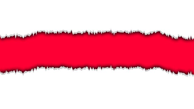 Stop Motion Torn White Paper To 3 Color Strip Transition Pack