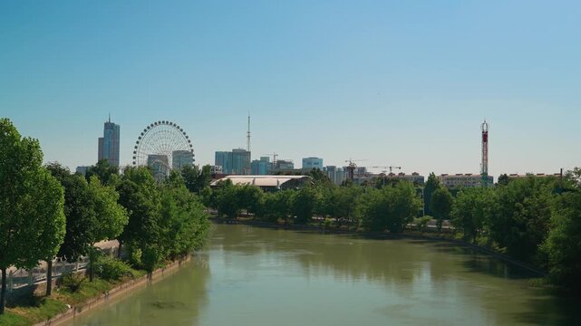 River in the Tashkent City. Uzbekistan