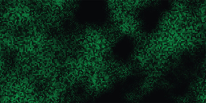 Modern Emerald Dot Matrix Pattern with Organic Flow background graphic