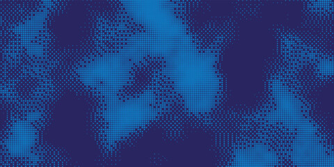 Fototapeta premium Geometric Blue Mosaic Formations with Pixel Density geometric artwork