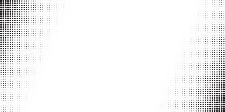Grunge halftone gradient background. Faded grit noise texture. White and black sand wallpaper. Retro pixelated backdrop. Anime or manga style comic overlay. Vector graphic design textured template