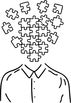 Nine symbolic line drawings illustrating diverse states of human consciousness.