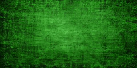 Fototapeta premium Green grunge textured abstract background with vintage aged paper fabric pattern and dirty aged wall style in green and brown tones