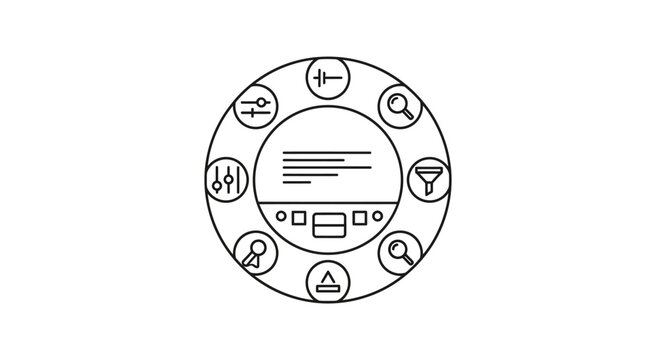 Control Panel Interface with Icons and Settings