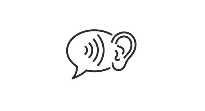 Hearing Speech Communication Icon.
