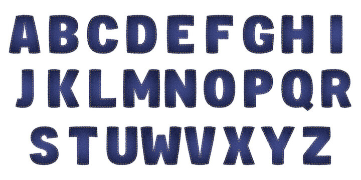 Denim Texture Alphabet