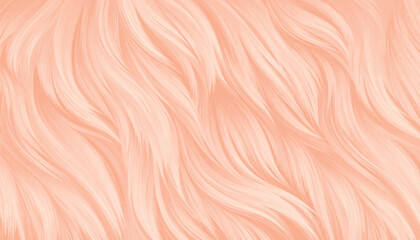 Luxury light peach fur vector background. Elegant cream fluffy texture with soft wavy hair and realistic shading. Warm pastel somon fleece pattern for cozy chic designs, fashion, and cute backdrops. © Bediha Duru Öksüz