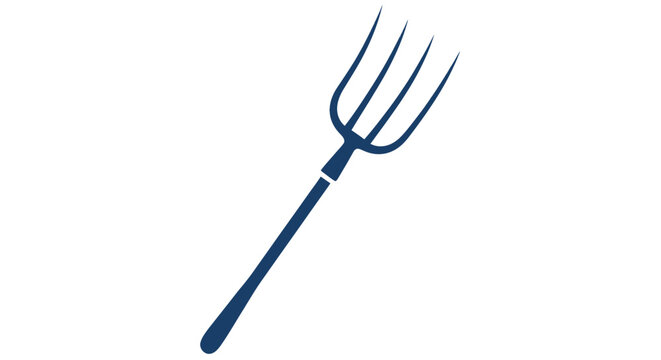 Pitchfork Tool Isolated on White Background