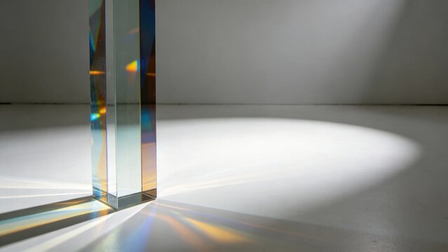 Sleek product launch color glass monolith prismatic matte white
