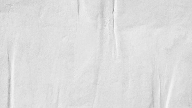 Old white crumpled posters abstract grunge paper texture backdrop placard surface, Seamless loop collage slideshow background empty space for text	