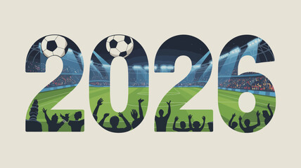 football world celebration typography soccer illustration vector stadium fans cheering sport event futbol match tournament design graphic art team competition fanfare © Roxxxxxxxxx