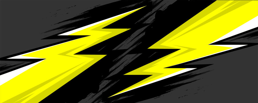 Racing Stripes Yellow Flash decals