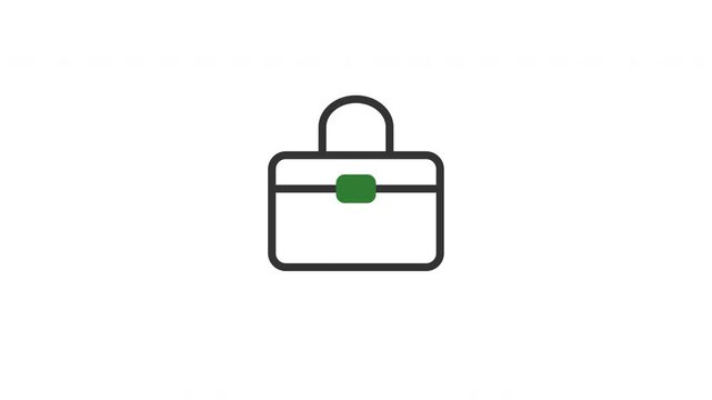 Bold monoline vector icon of a classic toolkit or storage container, designed with a minimalist aesthetic for sleek digital applications and professional projects