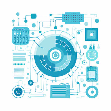 Abstract Futuristic Technology Diagram