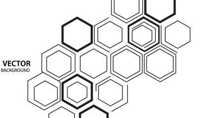 Obraz premium Abstract Hexagon Pattern - Geometric Background