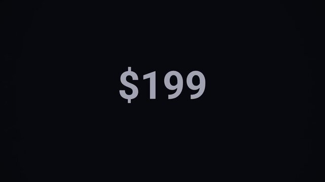 Price Drop Animation: Original $199 Strikethrough to New Price