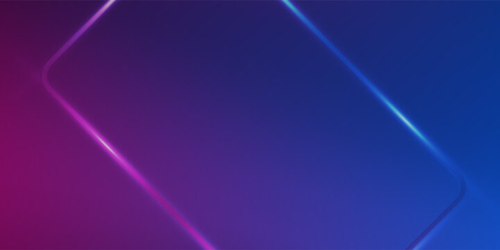 Abstract minimalisist dark background with blue and pink neon glow, dynamic gradient creative