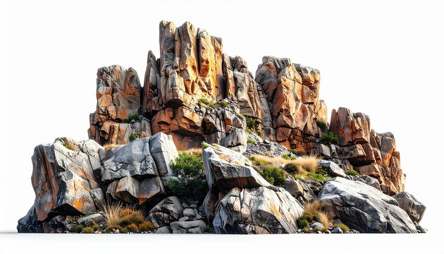 Rock formation on a mountain peak.