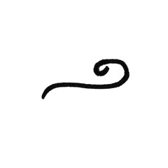 Obraz premium Doodle Wind Swirl Hand Drawn Sketch Gust Air Motion