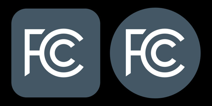 FCC Regulatory Compliance Icon Rounded Set
