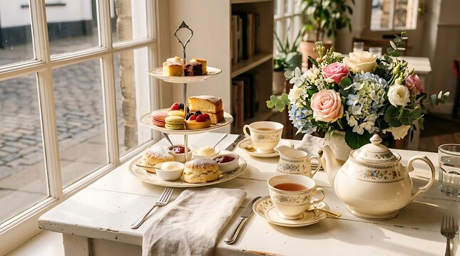 Afternoon Tea Party Setting.