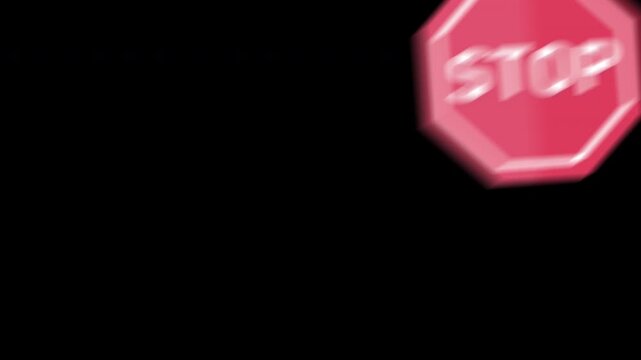 Stop and Sun Icons Animation With Alpha Channel