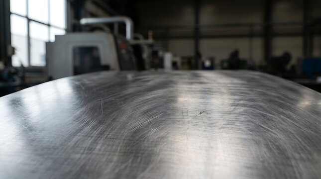 Large metal sheet in factory.