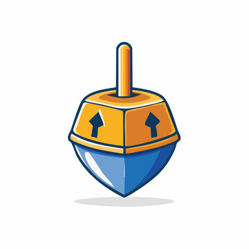 Dreidel Toy Illustration