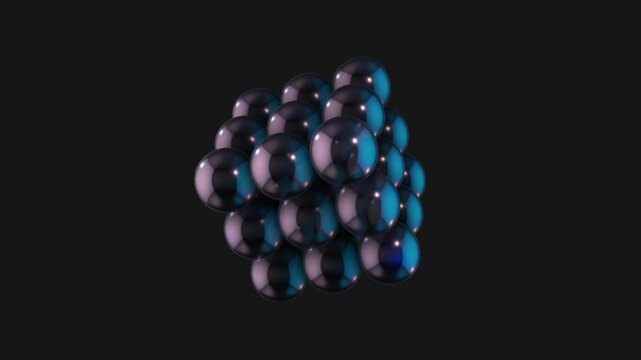 A drag and drop 3D dark chrome style electric shape with alpha that spins on a loop.
