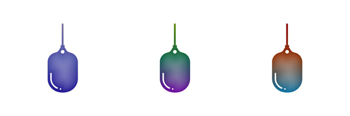 Colorful fishing buoy icons © FOYJUL