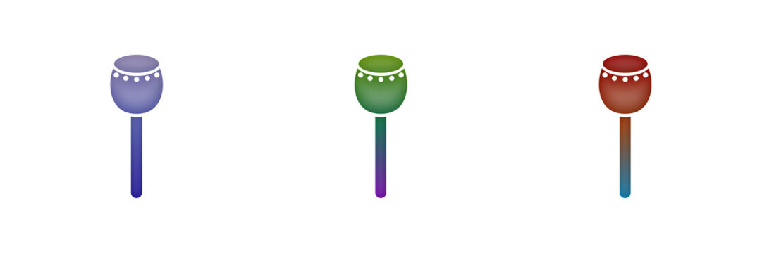 Colorful maraca icons