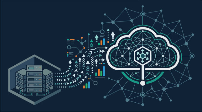 Cloud computing data network.