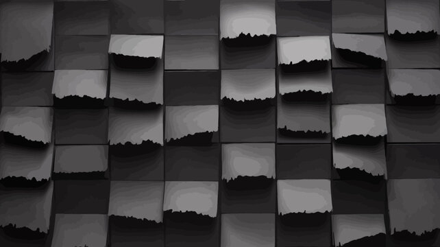grid of black irregular shapes photo monochrome abstract pattern geometric artistic modern design background scenic landscape silhouette contrast minimalist contemporary visual