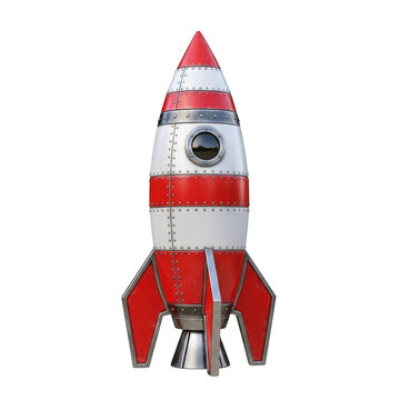Pixel art rocket with santa hat flying in space