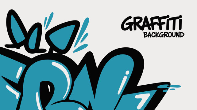 graffiti art on white background street art urban art tagging spray paint text letters design vector illustration graphic pattern colorful bold dynamic expression culture