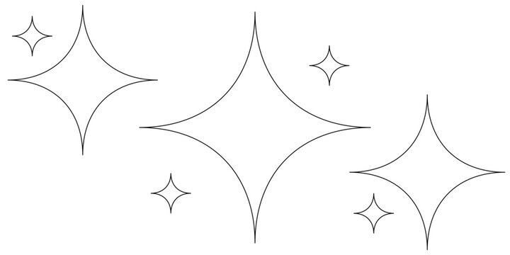 Generate icon. AI stars. Artificial intelligence logo outline. Machine learning. Generate image and text sign. Computer help assistant. Data science. Vector illustration