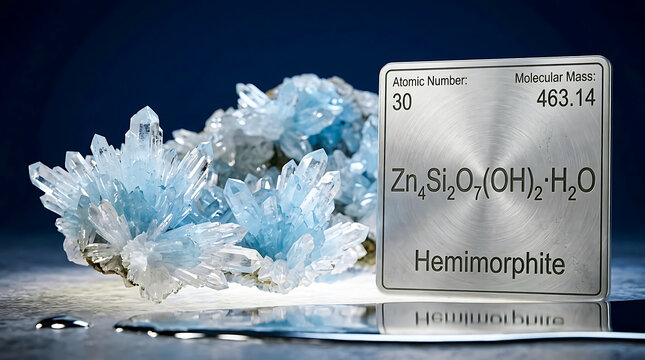Raw Hemimorphite Crystalline Crust Colorless Pale Blue Vitreous