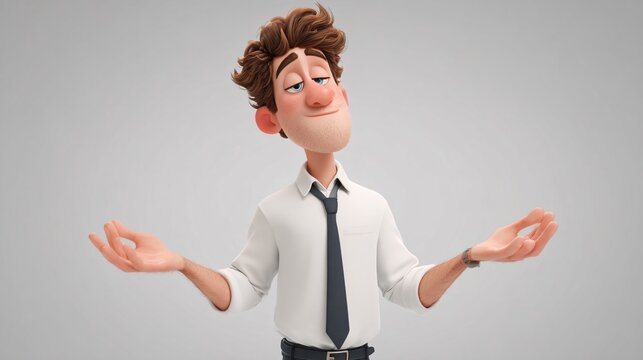 A 3D animated-style character of a young man.