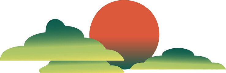 Fototapeta premium abstract sunset