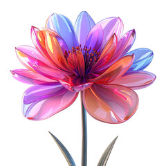 Fototapeta premium Vibrant Translucent Flower Petals in a Spectrum of Colors.