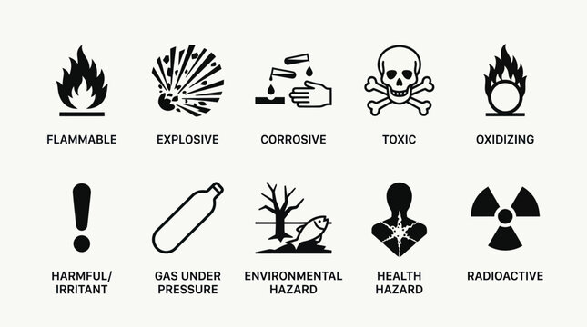 GHS Chemical Hazard Warning Symbols and Safety Warning Icons