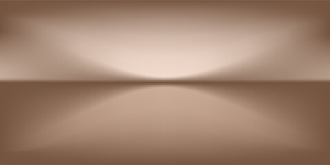 Obraz premium Brown background,Studio wall with shadow on podium for product display,Empty interior kitchen room with light on 3d beige floor,Backdrop background mockup scene blur sunlight gradient on cream colour