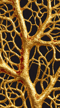 Golden vascular network endothelial function vascular golden lining fb f artery vein capillary circulation